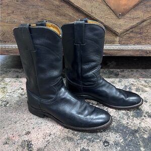 Justin Ladies L3703 Black Leather Western Boots